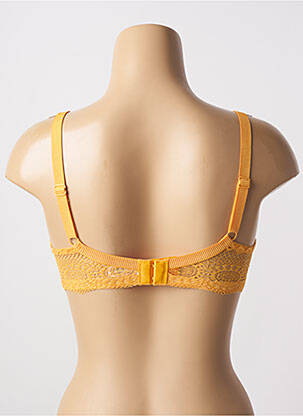 Sutien efect material satinat top sutien modelat galben ESCORT femeie