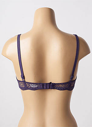 Sutien efect material satinat top sutien modelat violet ESCORT femeie