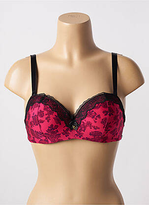 Sutien efect material satinat top sutien modelat roz ESCORT femeie