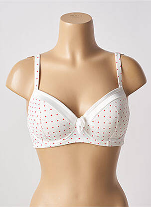 Sutien efect material satinat top sutien modelat alb VALEGE femeie