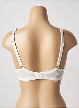 Sutien efect material satinat top sutien modelat alb VALEGE femeie