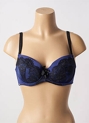 Sutien efect material satinat top sutien modelat albastru VALEGE femeie