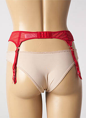 Corset/jartieră efect material satinat roșu VALEGE femeie