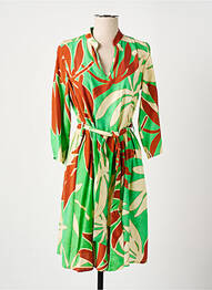 Rochie midi croială fluidă mâneci 3/4 verde MARIA BELLENTANI femeie