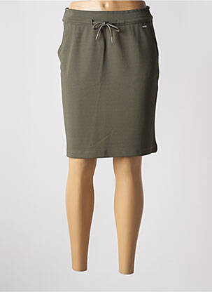 Fustă midi elasticitate verde CECIL femeie