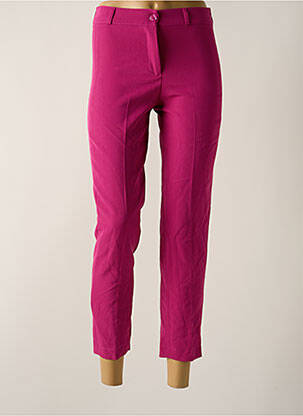 Pantalon 7/8 talie înaltă talie înaltă roz VINTAGE LOVE femeie
