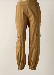 Pantalon cargo talie elastică talie înaltă maro EAST DRIVE femme