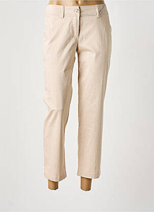 Pantalon 7/8 țesătură poplin talie joasă bej BETTY & CO femeie