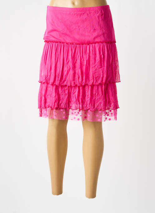 Fustă midi roz PAUSE CAFE femeie