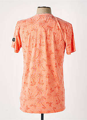 Tricou țesătură melanj mâneci scurte portocalie LE TEMPS DES CERISES bărbat