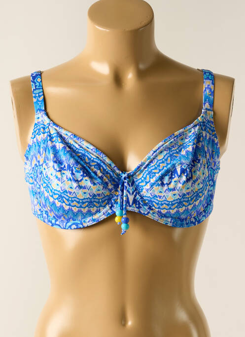 Sutien de costum de baie sutien cupe întregi cu decolteu înalt sutien cupe întregi cu decolteu înalt albastru PRIMA DONNA femme