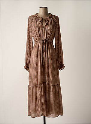 Rochie lungă maro C'EST BEAU LA VIE femeie