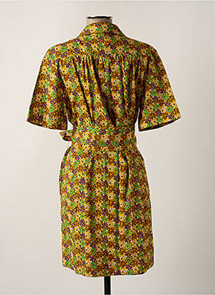 Rochie scurtă mâneci scurte mâneci scurte galben HOD femeie