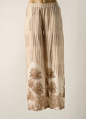 Pantalon larg bej SENES femeie