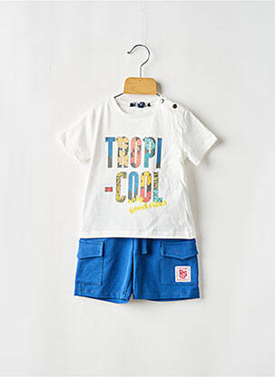 Set șort albastru PLEASE băiat