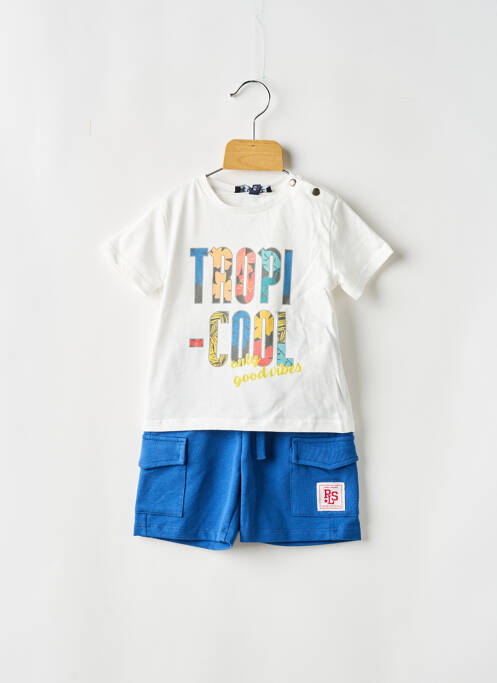 Set șort albastru PLEASE băiat