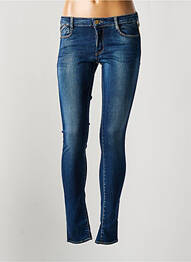 Blugi skinny elasticitate albastru LE TEMPS DES CERISES fată