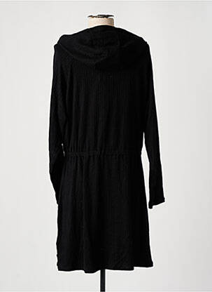 Rochie midi închidere presată mâneci lungi negru LE TEMPS DES CERISES fată