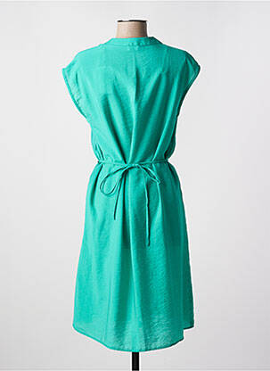 Rochie midi țesătură crep mâneci scurte verde C'EST BEAU LA VIE femeie