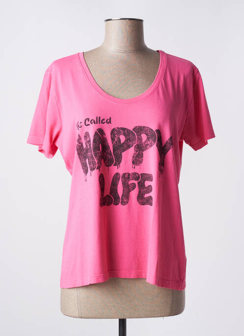 Tricou roz HAPPY femeie