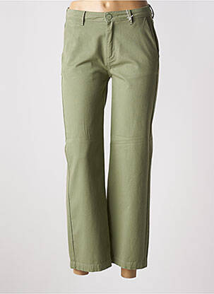 Pantalon 7/8 talie înaltă talie înaltă verde HAPPY femeie