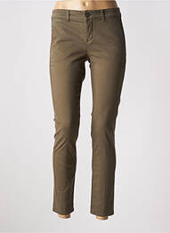 Pantalon 7/8 elasticitate talie joasă verde HAPPY femme