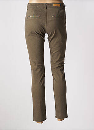 Pantalon 7/8 elasticitate talie joasă verde HAPPY femeie