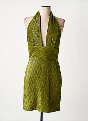 Rochie midi fără mâneci fără mâneci verde OLGA LEYERS femeie