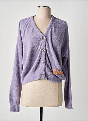 Vestă cu mâneci lungi strânsă pe partea de jos violet CEMI BY CÉLINE femeie