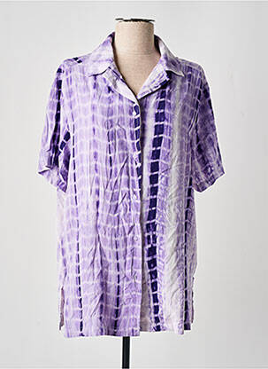 Cămașă croială dreaptă mâneci scurte violet CEMI BY CÉLINE femeie