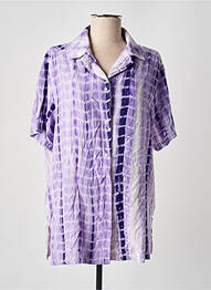 Cămașă croială dreaptă mâneci scurte violet CEMI BY CÉLINE femeie