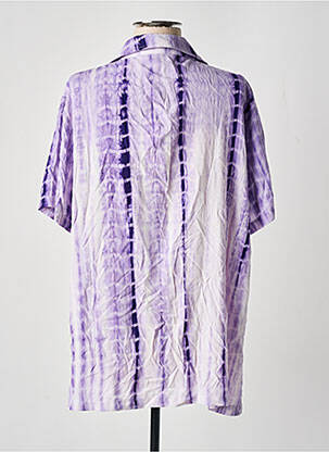 Cămașă croială dreaptă mâneci scurte violet CEMI BY CÉLINE femeie