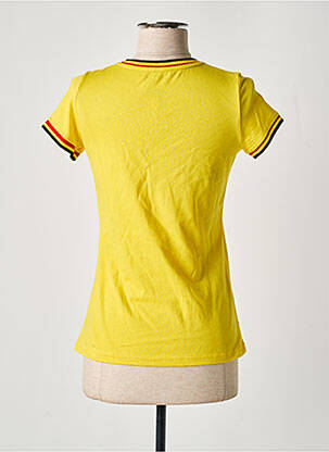 Tricou serigrafie mâneci scurte galben WE ARE femeie