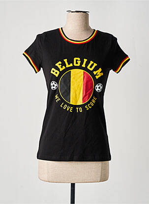 Tricou serigrafie mâneci scurte negru WE ARE femeie