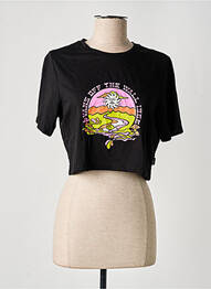 Tricou serigrafie mâneci scurte negru VANS femme