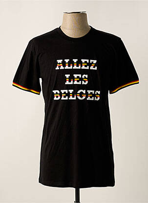 Tricou negru BELGIUM bărbat