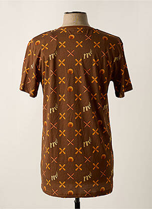 Tricou croială dreaptă mâneci scurte maro REALLY DOESN'T MATTER bărbat