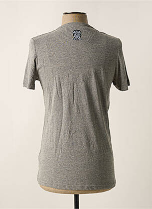 Tricou broderie mâneci scurte gri BLACK AND GOLD bărbat