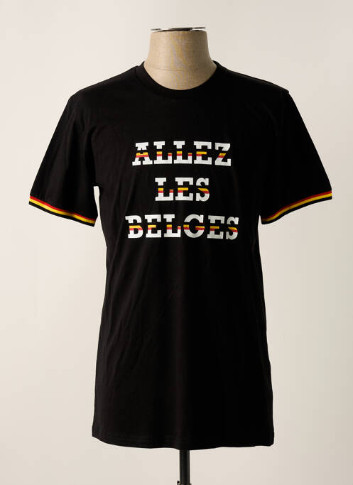 Tricou negru BELGIUM bărbat