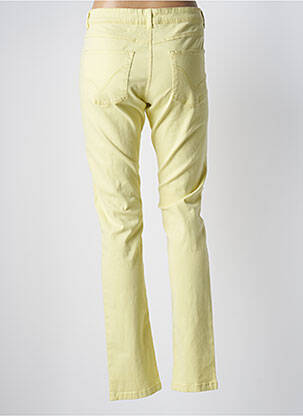 Pantalon slim țesătură poplin mărime normală galben FLAIR femeie