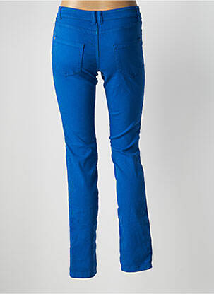 Pantalon slim țesătură poplin mărime normală albastru FLAIR femeie