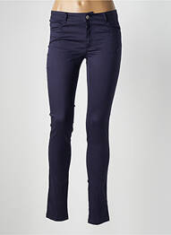 Pantalon slim țesătură poplin mărime normală albastru FLAIR femme