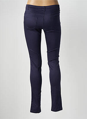 Pantalon slim țesătură poplin mărime normală albastru FLAIR femeie