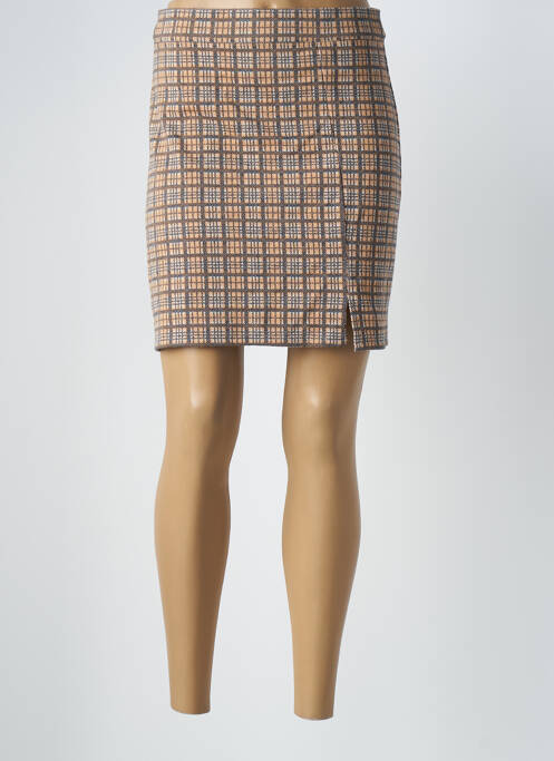 Fustă scurtă bej CEMI femeie