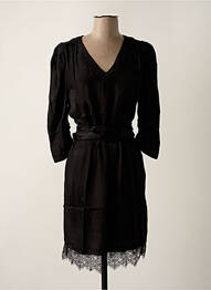 Rochie midi mâneci 3/4 mâneci 3/4 negru IKKS femeie