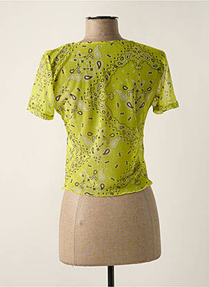 Top elasticitate mâneci scurte verde BANANA MOON femeie