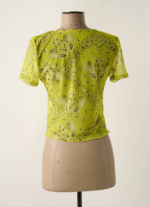 Top elasticitate mâneci scurte verde BANANA MOON femme