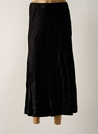 Fustă lungă talie înaltă negru IKKS femeie