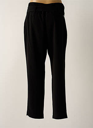 Pantalon drept țesătură crep talie înaltă negru IKKS femeie