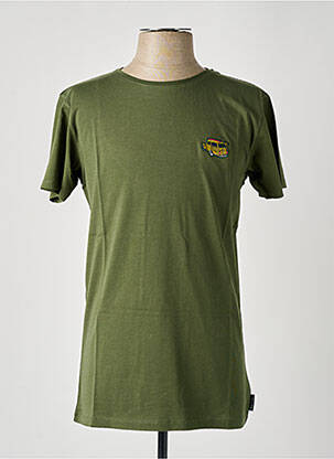 Tricou broderie mâneci scurte verde PULL IN bărbat